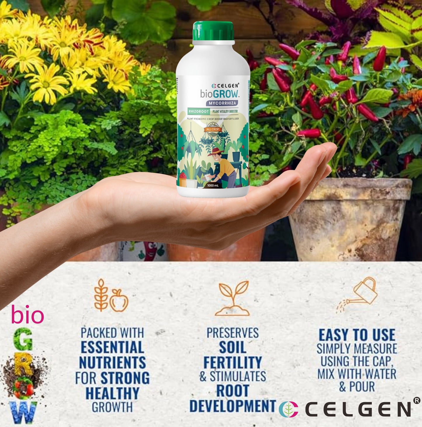 Celgen-bioGROW Mycorrhiza Liquid Plant Nutrient Booster