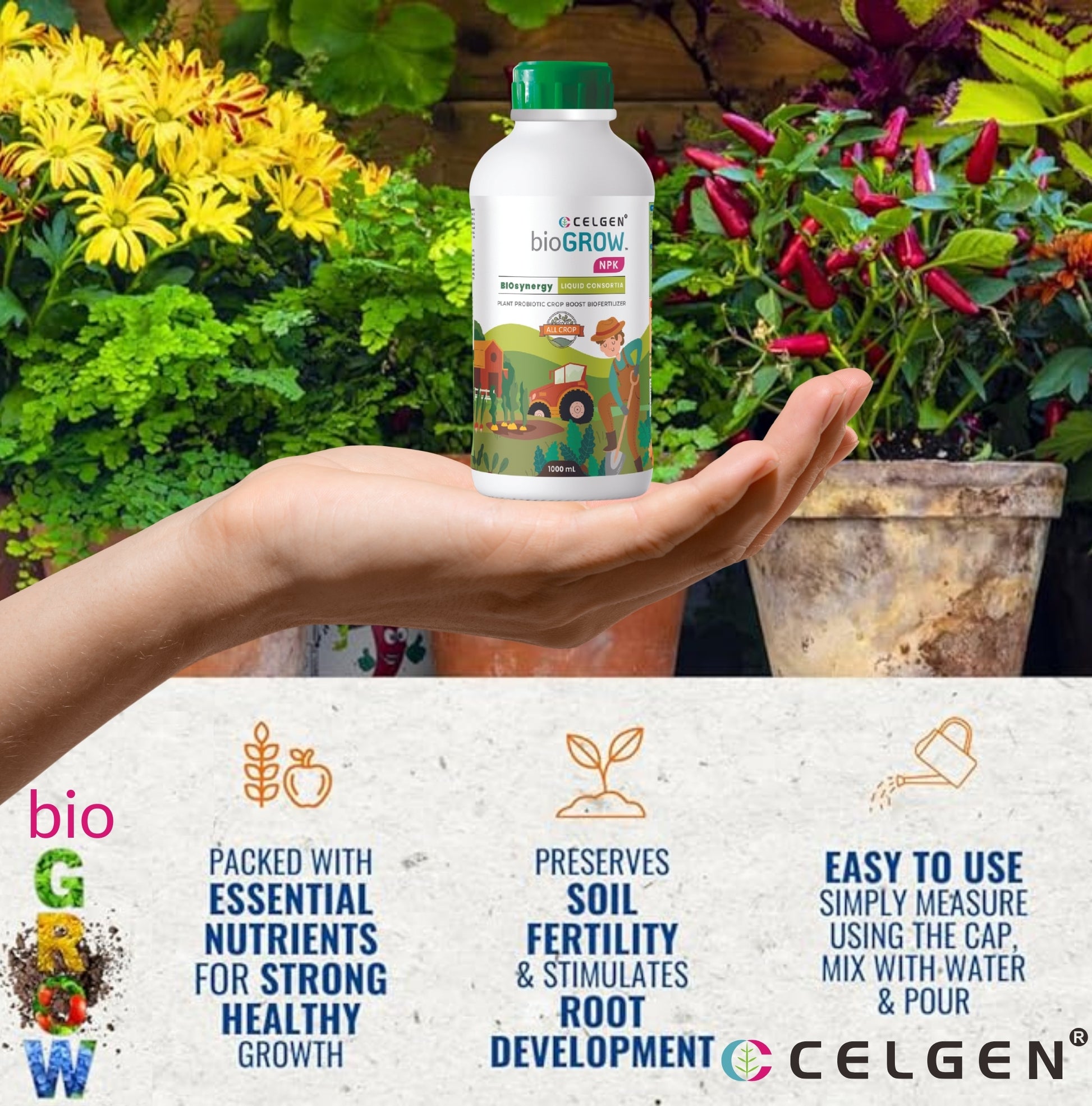Celgen-bioGROW NPK Liquid Plant Nutrient Booster