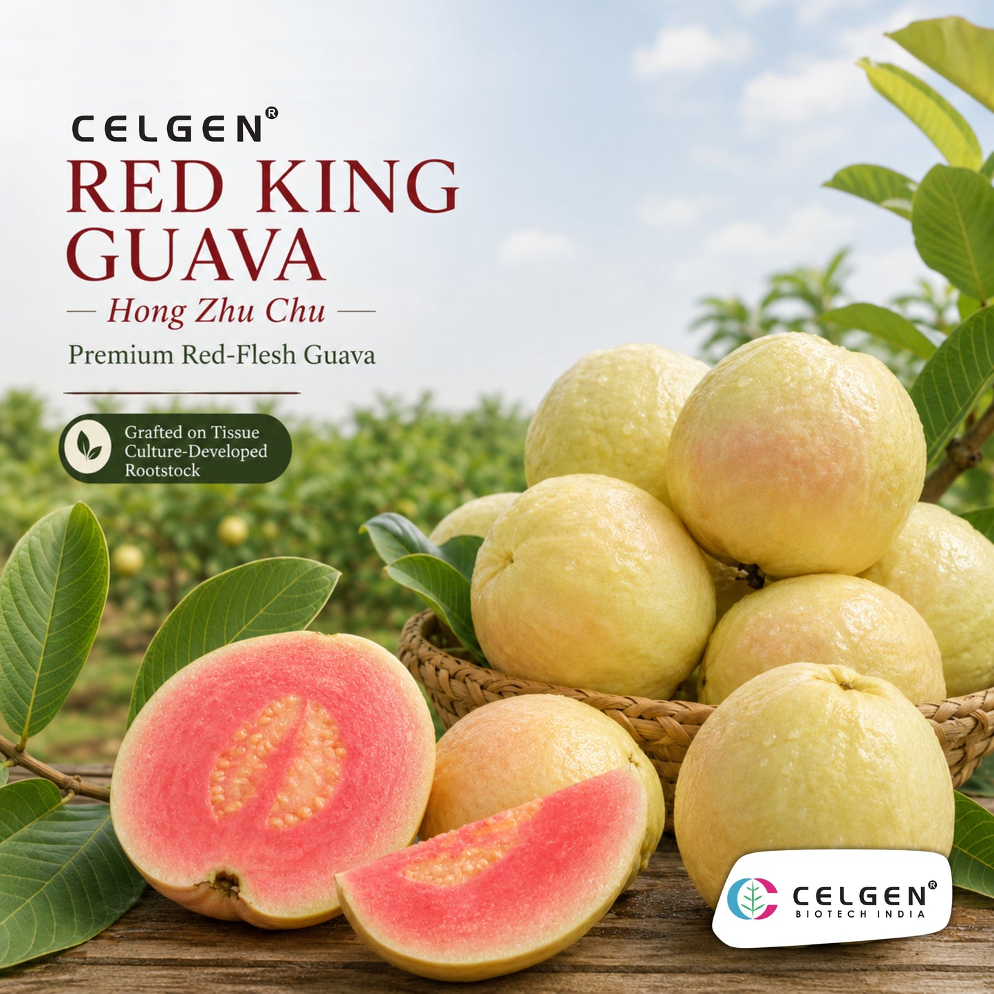 Celgen® Red King (Hong Zhu Chu) Guava Plant